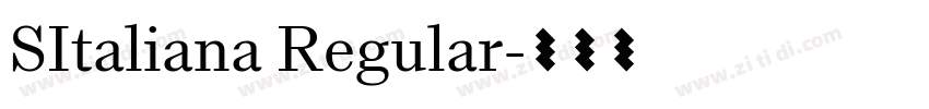 SItaliana Regular字体转换